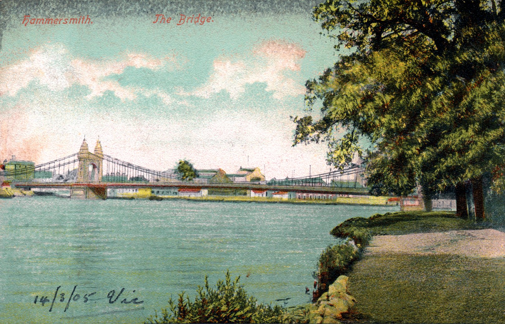 Hammersmith Bridge,river view
